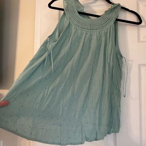 Blu Pepper Sleeveless turquoise summer blouse.